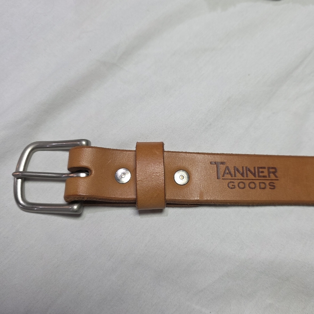 Tanner Goods Classic Saddle Tan Belt Adjustable Stainless Buckle USA Bridle. 32 - Picture 5 of 7